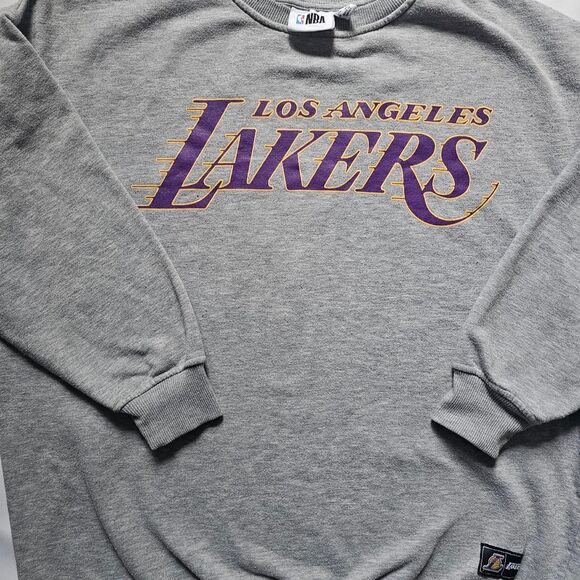 NBA Lakers Women's Gray Crew Neck Sweatshirt - Picture 1 of 4